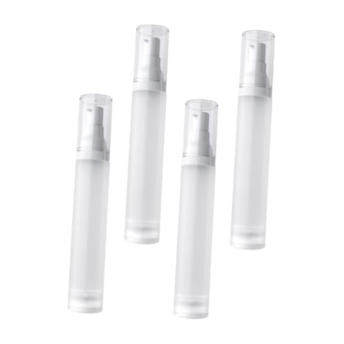 FIXOSHEE 4 piezas Botellas Dispensadoras Airless Mate Frascos Cosméticos Recargables Portátiles para Viaje y Cuidado