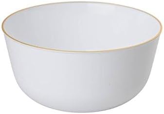 Miniatura 2 de Trendables Cuencos de plástico de alta calidad, cuencos de plástico desechables de grado alimenticio, diseño de flora, paquete de 40 unidades