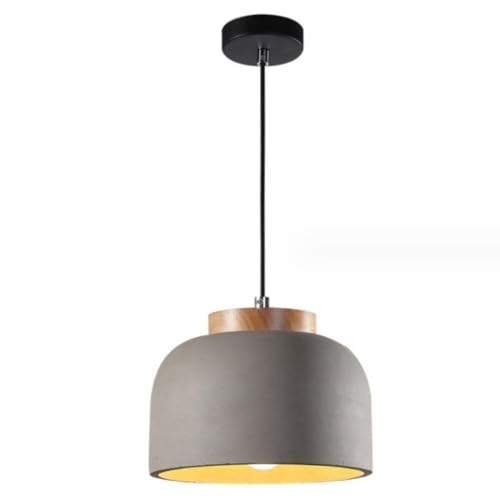 Chandelier Farmhouse Cylinder Cement Light 1-Light Small Industrial Kitchen Island Hanging Lamp Mini Adjustable Concrete Mid Century Barn Ceiling Lighting Fixture