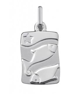 Zodiac Medal Silver Fish