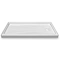 CKB 60 in. L x 36 in. W Single Threshold Shower Base, Right Drain Shower pan with Slip Resistant Textured Surface, White Acrylic Shower Base