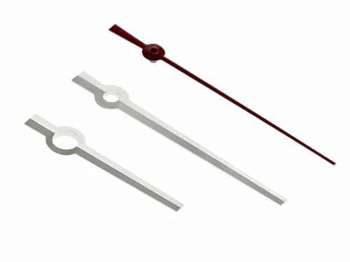 Ewatchparts Watch Hand Plain Compatible With Movement ETA 2824-2 2834-2 2836-2 Red Sweep Second Silver