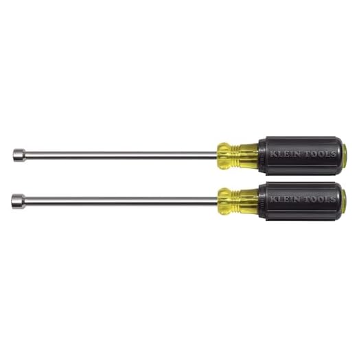 Klein Tools 646M Tool Set, Magnetic Nut Drivers Sizes 1/4 and 5/16-Inch, 6-Inch Shafts, 2-Piece