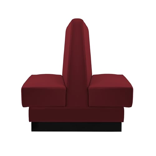Image of FDP Pro Series Double-Sided Restaurant Booth - Burgundy, 15427-BY