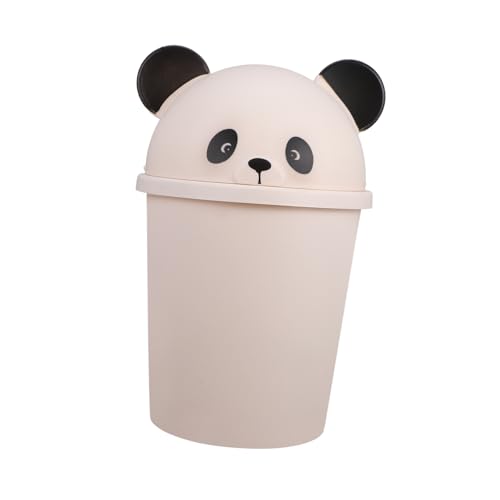 Caneca de Basura Blanca con Tapa en Forma de Panda miniatura 1