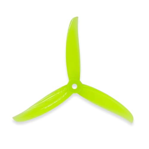 SPARKHOBBY Gemfan Vannystyle Vanover 5136 5.1X3.6X3 3-Blade PC CW CCW Propeller 5mm Hole for 5inch FPV Racing & Freestyle Drones Accessorie (4pairs 5136 Yellow)