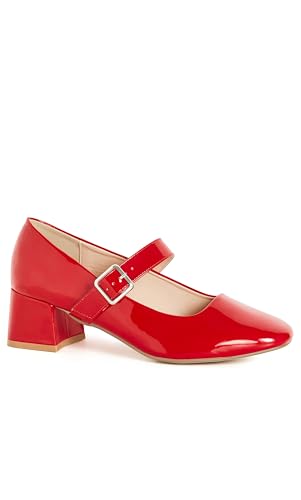 City Chic Women's Heel - Wide Fit Mary Jane Block2