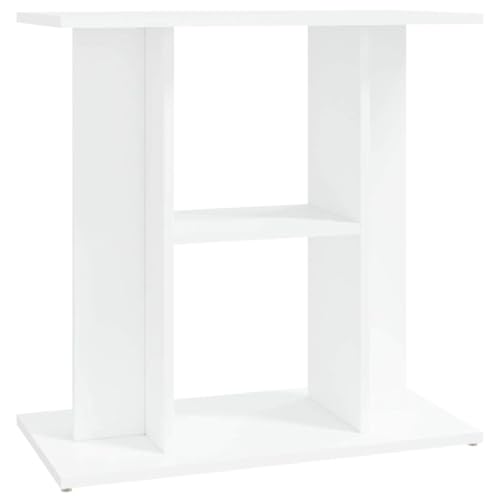 vidaXL Support pour Aquarium, Blanc, 60x30x60 cm, Bois d’ingénierie, Meuble pour Aquarium avec Rangement, Armoire 3 étagères, Usage intérieur, Polyvalent