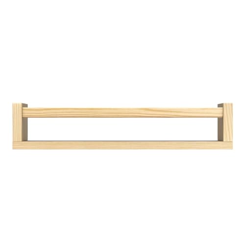 Forbena Natural Wood Nursery Bookshelves for Wall, 24 Inches Long Floating Book Shelves, Wall Mounted Bookcase for Baby Teen Girl Boy Kids Room Bedroom, Playroom Organizer, Bathroom Decor (4-Pack)