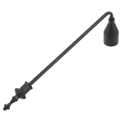 JECOMPRIS Apagavelas de Metal Negro Mango Largo 228 CM Extintor de Mecha Segura Vintage para Velas Accesorio para Apagar Velas en Casa Oficina y Eventos