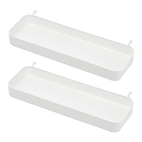 IKEA Lot de 2 étagères SKADIS (compatibles avec Les Panneaux perforés SKADIS), Blanc, 28 x 9 x 3...