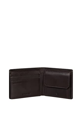 Portefeuille marron ébène Samsonite Attack 2 SLG petit format de 10,5 cm
