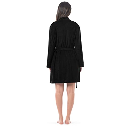 Fruit of the Loom Women's BeyondSoft Sleep Chemise and Robe Set, Black, Large - image 3