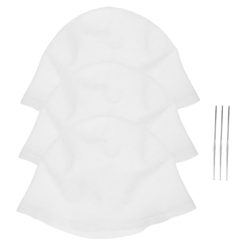 HAPINARY 3 Piezas Gorro de Silicona Reutilizable para Mechas Protección del Cabelludo sin Perforaciones Cómodo para Salón y Doméstico de Azul