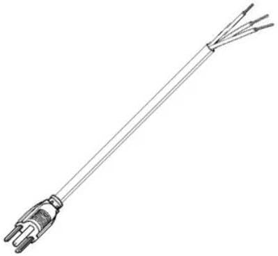 17409 10 B1, AC Power Cords Plug-SJO 18AWG 8FT (2.4m) Black