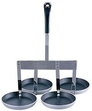 Endoshoji BKK1001 Commercial 4-Line Oyster Frying Ladle, Fluorine Treatment, Made in Japan