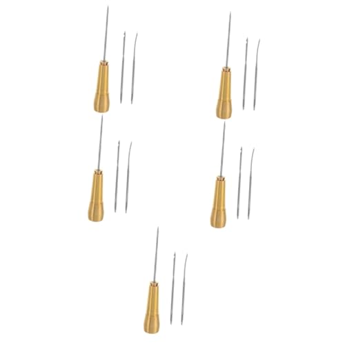 HOMSFOU 5 Sets Professional Shoe Repair Tool Set Sewing for Shoes Awl Handheld Sewing Awls Drillable