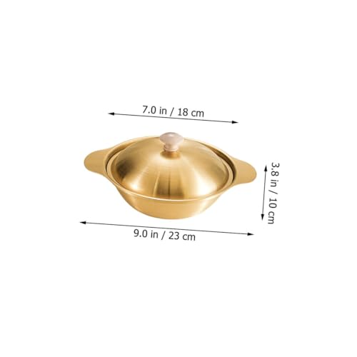 Olla caliente de acero inoxidable con tapa para cocinar Wok miniatura 2