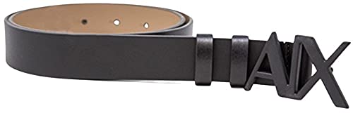 ARMANI EXCHANGE Black Logo Cintura, Nero, 85 cm