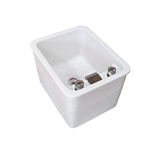WYOERN Acrylic Massage Footbath Foot Massager Foot Bath Tub Salon Massage Equipment Feet Spa Tub Massage Foot Adjustable Temperature Health Manicure Basin Suqare Manicure Footbath (Size : Bath)