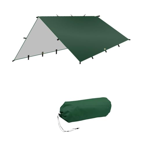 FytStycale Folding Tent Shelter Camping Tarp Waterproof 118x118inch Multifunctional Lightweight Portable for Hiking Rain Cover Canopy, Green