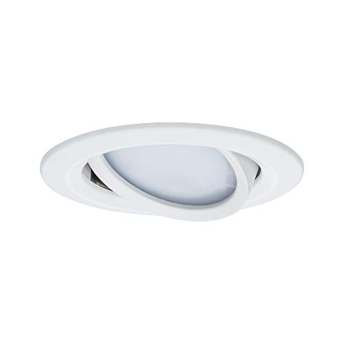 Paulmann 93682 Nova Plus LED Rond orientable avec 3 x 6,8 W IP65 Spot encastrable à intensité Variable Blanc Mat en Aluminium 2700 K, 3er-Set