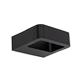 Licht-Erlebnisse LED Wandleuchte Aluminium Glas Schwarz IP54 Up Down modern indirekt 3000 K faszinierend H:5,5 cm Außenlampe Fassade