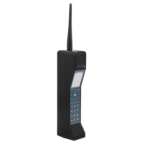 Teléfono retro de ladrillo negro HINTRMENT adorno nostálgico para revivir los años 80