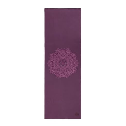 Tapete de Yoga PVC eco Estampa Mandala, indicado para iniciantes, yoga mat para pilates e ginástica 4.5mm 183cm x 60cm (ameixa, mandala-roxo)