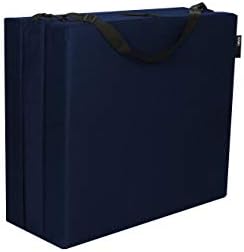 American Furniture Alliance Hide A' Mat 3.5 x 30 x 75 inch Jr Twin TriFold Mattress, Navy