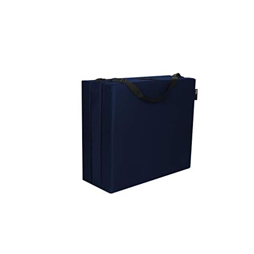 American Furniture Alliance Hide A' Mat 3.5 x 30 x 75 inch Jr Twin TriFold Mattress, Navy