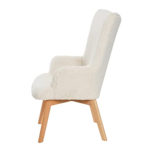 Sillón Plegable Peluche Blanco miniatura 5