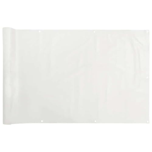 Makastle Brise-Vue de Balcon en PVC Blanc 500 x 75 cm