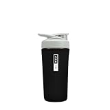 Sok It Botl Sok - Funda aislante de neopreno reutilizable para bebidas frías en botellas de agua (negro, se adapta a licuadoras de 28 onzas)
