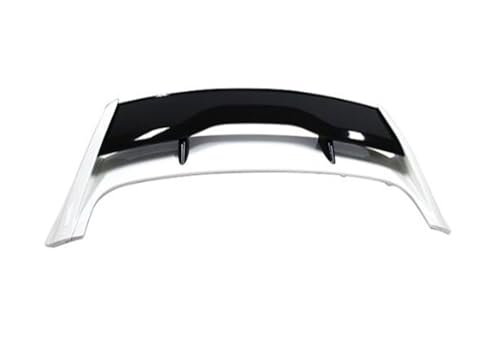Spoiler for Auto Kompatibel for Ford Focus RS Spoiler 2012 2013 2014 2015 2016 2017 2018 Carbon Fiber Hinten Stamm Flügel Lip Heckspoiler(White Plus Black)