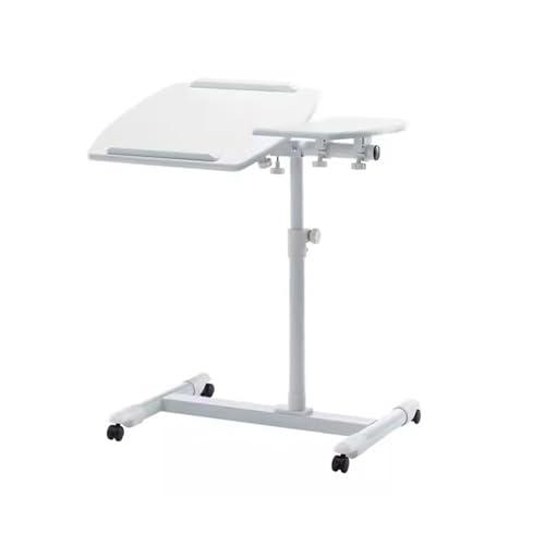 LICONG-2020 Mobile Computer Desk Mobile Bedside Small Table Rotating Small and Adjustable Computer Table Study Table Sofa Table Side Table Mobile Computer Desk on Wheels