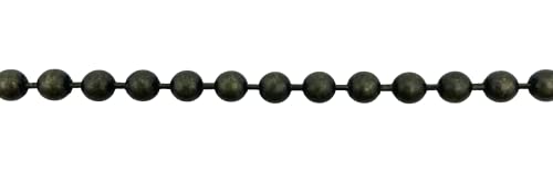 Premium Roller Blind Metal Beaded Pull Chain - Continuous Loop (25cm Drop, Antique Brass), 25W x 25H cm - Image 2