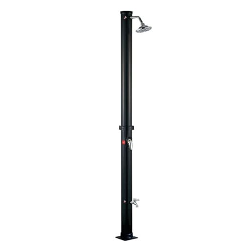 Ducha solar para exteriores de 7 pies, cabezal giratorio de 360° y control de temperatura, ideal para piscina, patio, jardín, playa y spa
