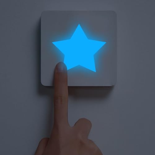 Vinilos decorativos luminosos estrellas y puntos azul, 2 unidades miniatura 7