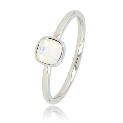 Bague carrée My Bendel PICOLO-RING-VIERKANT acier inoxydable or