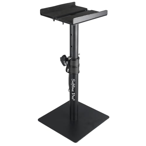 Image of Softline Pro Desktop Studio Monitor Speaker Stand Adjustable Top Plates - Single (SP 903 VT)