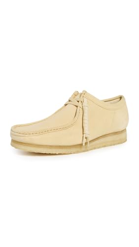 Clarks Mens Wallabee Suede Shoes Pale Yellow Suede 9.5 Medium US