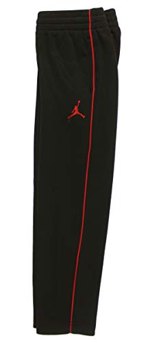 Jordan Little Boys' Air Jumpman Therma-Fit Sweatpants (4, Black/Red Pin Stripe)3
