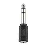 Adaptador P10 Mono para Jack P2 Mono – Conversor de Áudio 6,35mm Macho para 3,5mm Fêmea – Conector para Instrumentos, Cabos e Equipamentos de Som