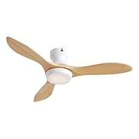 送料込　木製羽根 シーリングファン 球形ライト　LOWYA 人気モデル LOWYA シーリングファンライト 照明器具 照明 リモコン式 LED