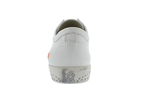 Softinos Damen Sneakers, Frauen,Low-Top Sneaker,lose Einlage,Turnschuhe,Laufschuhe,Freizeit,sportlich,straßenschuhe,Weiß (White),38 EU / 5 UK
