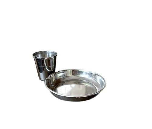 Best Puja Thali Sets: Stainless Steel vs Brass 10 Pooja Small Stainless Steel Thali & Glass Set for Bhog/Prasad || ...