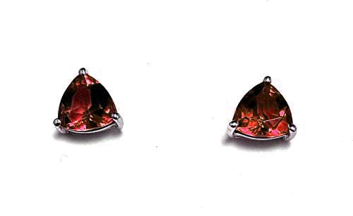 E70707P & P71010 Mt. St. Helens Helenite Trillian (7mm&10mm) Shape Sterling Silver Studs Earrings and Matching Pendant2