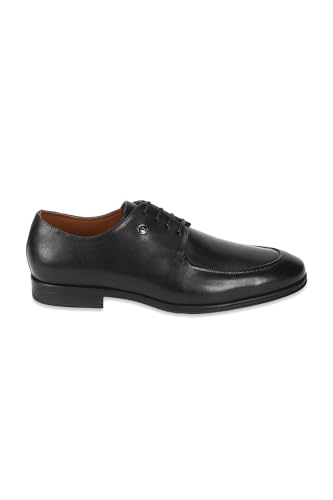 Image of Louis Philippe Men Premium Leather Breathable Lining Material Anti Slip with Heel TPR Sole Formal Derby Shoes