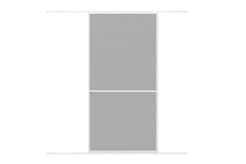 WIP Insektenschutz Schiebetür - Fliegengitter Schiebetür für Balkon oder Terrasse Fliegengitter Balkontür aus Aluminium - weiß - individuell kürzbar witterungsbeständig